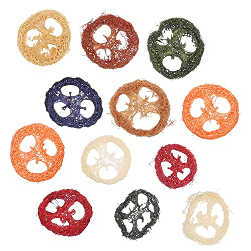 Garneck 12stücke Kaninchen Luffa Kauartikel Spielzeug Für Kleintiere Guinea Pig Hamster Zahnpflege Kauspielzeug Aus Sicherem Luffa-Material Für Aggressive Kauer von Garneck