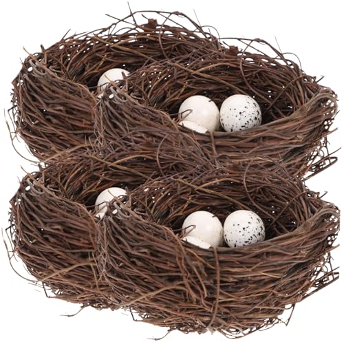 Garneck 16 Stück Teiliges Rattan Vogelnest mit Nestern und Realistischen Vogeleiern Dekoratives Osternest für Heim und Partydeko DIY Bastelzubehör Natürliche Vogelhaus Garneck 16 Stück Teiliges Rattan Vogelnest mit Nestern und Realistischen Vogeleiern Dekoratives Osternest für Heim und Partydeko DIY Bastelzubehör Natürliche Vogelhaus von Garneck