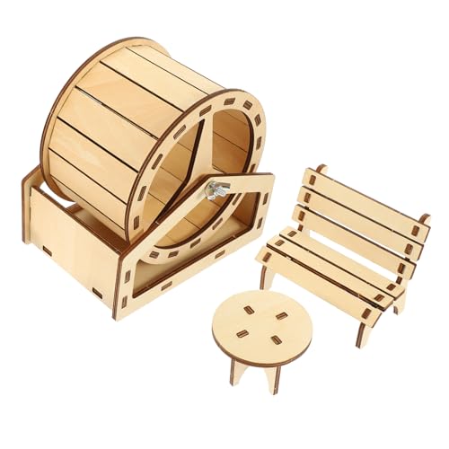 Garneck 1Satz DIY Holz Hamster Laufband Selbst Zusammenbaubares für Hamster Sicheres und Unterhaltsames Haustierzubehör für Hamster und Kleine Nager Garneck 1Satz DIY Holz Hamster Laufband Selbst Zusammenbaubares für Hamster Sicheres und Unterhaltsames Haustierzubehör für Hamster und Kleine Nager von Garneck