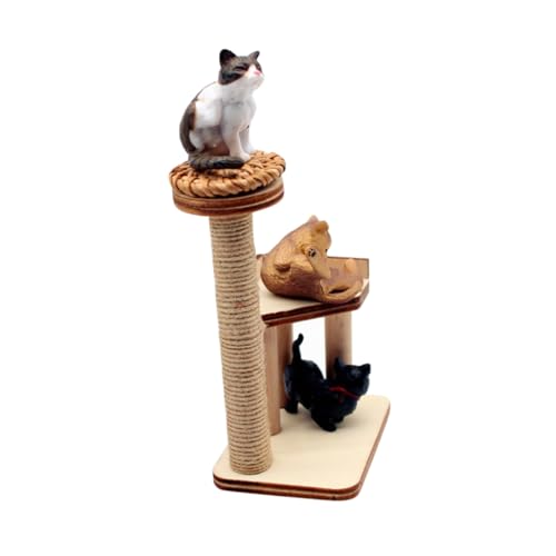 Garneck 1Satz Mini Katzenbaum Aus Holz Dekoratives Katzenmodell Langlebige Katzenmöbel Für Wohnzimmer Und Schlafzimmer Kreatives Und Fotorequisite Teiliges von Garneck