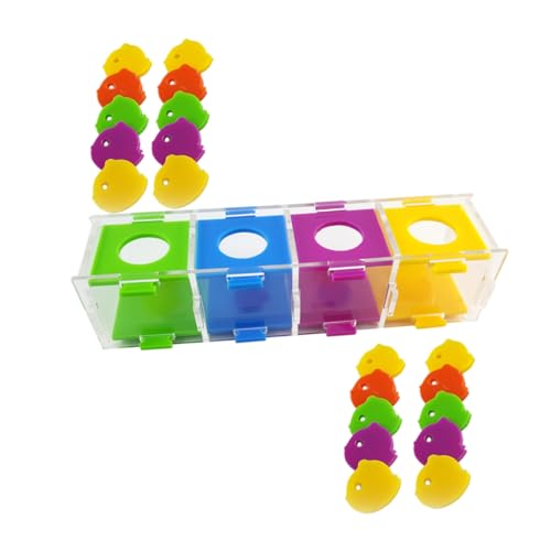 Garneck Papageien-drehspielzeug Für Vögel Farbsortier-wurfbox Interaktives Spielzeug Zum Spielen Geeignet Für Sittiche Nymphensittiche Und Andere Kleine Papageien von Garneck