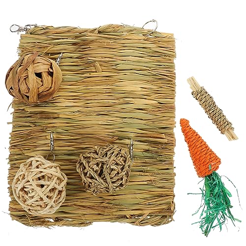Garneck 1Satz Strohmatte Teiliges Atmungsaktive Tiermatte Für Kleintiere Gewebtes Bettpolsterkissen Für Hamster Meerschweinchen Und Fördert Kautätigkeit Garneck 1Satz Strohmatte Teiliges Atmungsaktive Tiermatte Für Kleintiere Gewebtes Bettpolsterkissen Für Hamster Meerschweinchen Und Fördert Kautätigkeit von Garneck