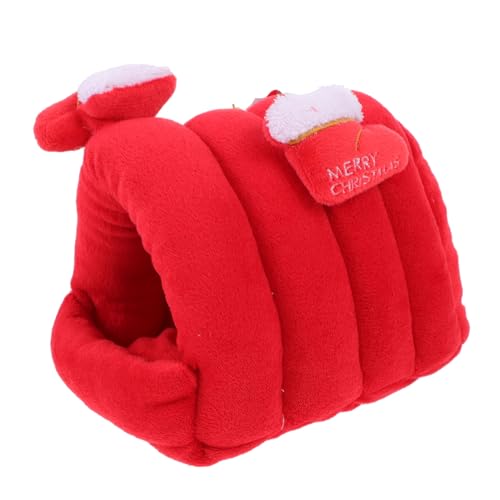 Garneck 1Stück Kleines Haustier Winter Nest Warmes Kuschelhäuschen für Hamster Meerschweinchen für Käfige Gemütliches Schlafbett für Kleine Weihnachtsdesign von Garneck