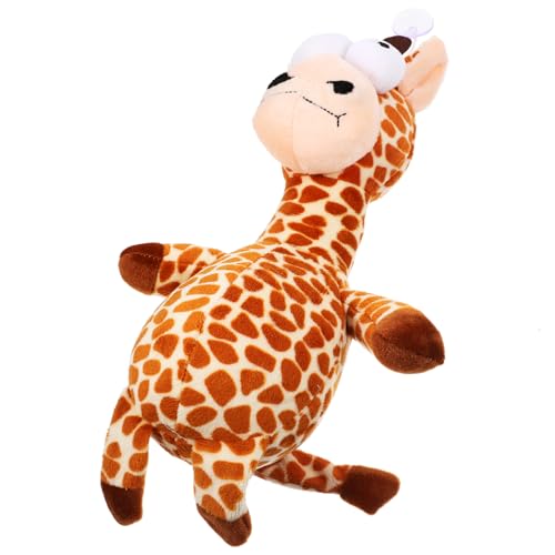 Garneck 1Stück Plüschspielzeug Für Haustiere Giraffenform Quietschendes Umweltfreundliches Kauspielzeug Für Kleine Schützend Für Zähne von Garneck