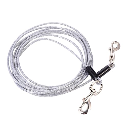 Garneck 1Stück Praktische Haustierleine aus Stahldraht und Langlebig Kopfige Zugleine für Outdoor Aktivitäten mit Schnellverschluss Garneck 1Stück Praktische Haustierleine aus Stahldraht und Langlebig Kopfige Zugleine für Outdoor Aktivitäten mit Schnellverschluss von Garneck
