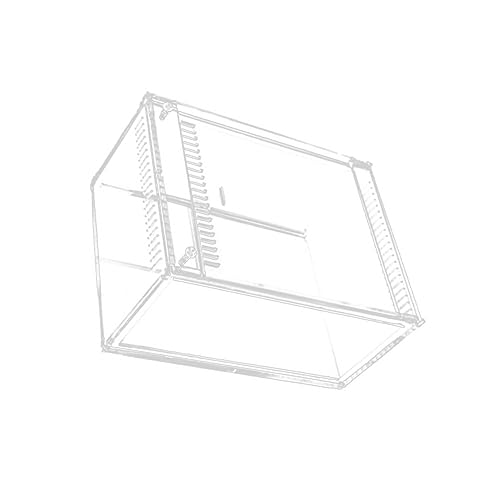Garneck 1Stück Reptilien Fütterungsbox Sicherheitsbox für Kleine Transparent mit Einfacher Lebensmittel und Wasserzufuhr für Spinnen Eidechsen Schildkröten und Frösche von Garneck