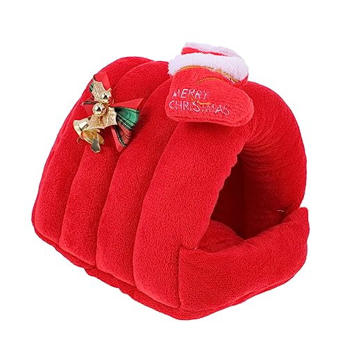 Garneck 1Stück Winter Haustierbett für Hamster Chinchillas und Meerschweinchen Gemütliches Warmes Nest aus Hochwertigem Material für Kleine Haustiere Zufälliger Weihnachtsstil von Garneck