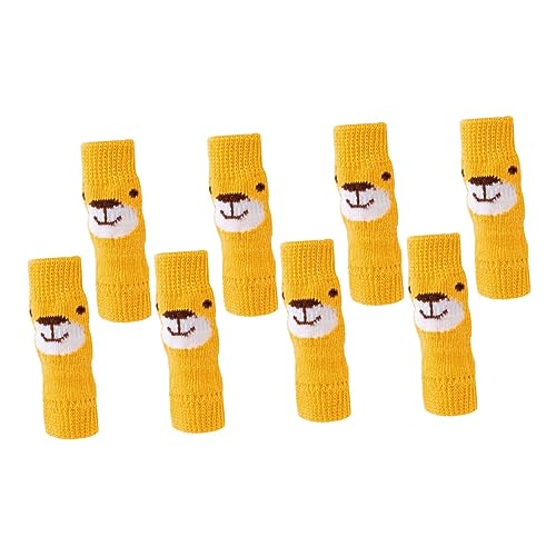 Garneck 2 Sätze Haustier socken Schutz elastische Haustierbein-Sprunggelenkschützer Pfote Welpenbeinsocke hundesocken Dog Socks Haustier Hund Socken Beinwärmer für Hunde Polyester Yellow von Garneck