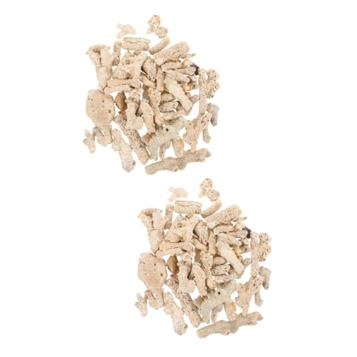 Garneck 2 Sätze Natürlicher Korallenknochensand Aquarium Filtermedium Teichfiltermaterial Wiederverwendbar mit Netzbeutel zur Effektiven Wasserfiltration und Fischtank Reinigung von Garneck