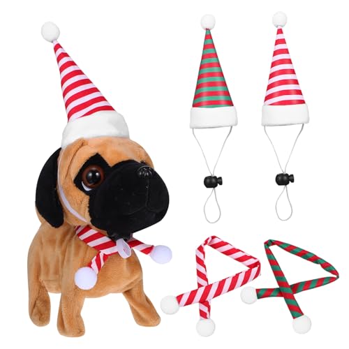 Garneck 2 Sätze Weihnachtliches Haustier mit Verstellbarem Hutband und Weichem Hautfreundlichem Material für Kleine Tiere Inklusive Rot weißem und Rot grünem Schal Maschinenwaschbar Garneck 2 Sätze Weihnachtliches Haustier mit Verstellbarem Hutband und Weichem Hautfreundlichem Material für Kleine Tiere Inklusive Rot weißem und Rot grünem Schal Maschinenwaschbar von Garneck