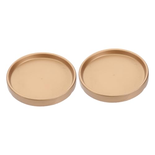 Garneck 2 Stück Blumentopf Tablett Tropfschale Für Pflanzen Pflanzenschale Dekorativ Untersetzer Für Blumentöpfe Orchideentöpfe Mit Löchern Untersetzer Für Gartentöpfe Terrakotta Golden von Garneck