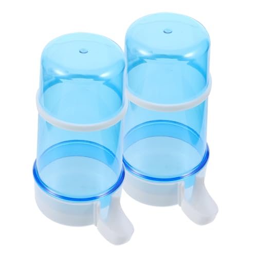Garneck 2 Stück Futterautomat für Haustiere Futterautomat für Hamster Hamsterschale Spender Fütterung Hamsterwasser Hamster -Wasserfuttermittel automatisch Schüsseln klein Blue von Garneck