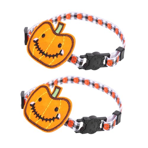 Garneck 2 Stück Halloween Hundehalsband Verstellbares Kürbisdesign für Haustiere Waschbar Fotoshootings und Halloween Partys für Kleine und Welpen Garneck 2 Stück Halloween Hundehalsband Verstellbares Kürbisdesign für Haustiere Waschbar Fotoshootings und Halloween Partys für Kleine und Welpen von Garneck