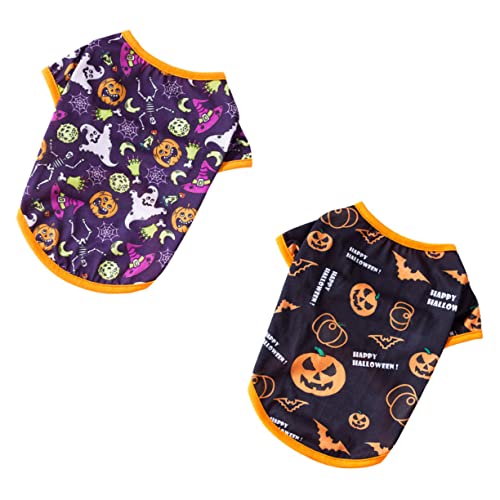 Garneck 2 Stück Halloween Hundekleidung Teiliges Kürbiskopf für Haustiere Lustige für Partys und Fotografie Bequem und Stylisch von Garneck