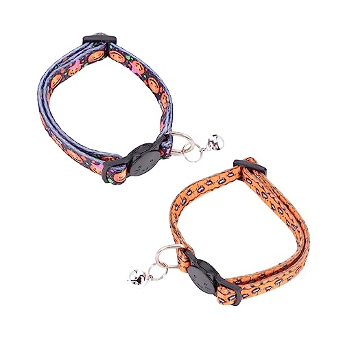 Garneck 2 Stück Halloween Katzenhalsband mit Glocke Verstellbares Sicheres und Modisches für für Outdoor Aktivitäten für Halloween Feiern Garneck 2 Stück Halloween Katzenhalsband mit Glocke Verstellbares Sicheres und Modisches für für Outdoor Aktivitäten für Halloween Feiern von Garneck