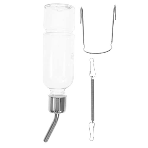 Garneck 2 Stück Hamster Trinkflasche Automatischer Wasserspender für Kleintiere Auslaufsicher Transparenter Wasserbehälter für Reisen und Unterwegs von Garneck