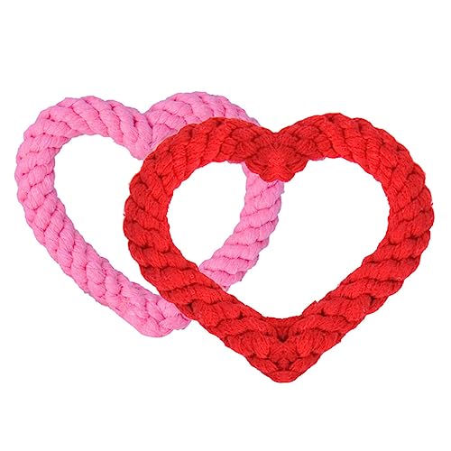Garneck 2 Stück Herzförmige Hundespielzeuge Aus Strapazierfähigem Seil - Ideales Interaktives Kauspielzeug Für Hunde - Perfekt Für Valentinstag Und Tägliches Zufällige Farbe Garneck 2 Stück Herzförmige Hundespielzeuge Aus Strapazierfähigem Seil - Ideales Interaktives Kauspielzeug Für Hunde - Perfekt Für Valentinstag Und Tägliches Zufällige Farbe von Garneck