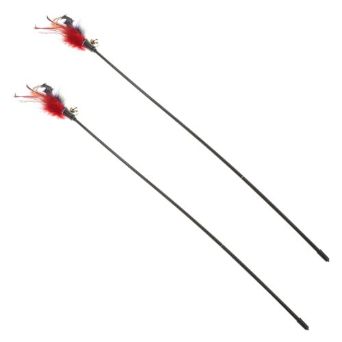 Garneck 2 Stück Katzenspielzeug mit Glocke Interaktiver Katzenangel für Spaß Haustierzubehör für Katzen und Besitzer Garneck 2 Stück Katzenspielzeug mit Glocke Interaktiver Katzenangel für Spaß Haustierzubehör für Katzen und Besitzer von Garneck