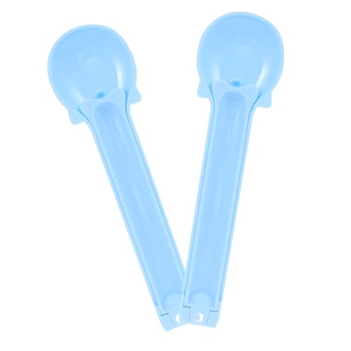 Garneck 2 Stück Katzenstreifen -Feeder leckbarer Katzenstreifen Squeeze Löffel Utensilien für Katzenfutter Nassfutterspender für Katzen leckbarer Behandlungsfuttermittel Plastik Blau von Garneck