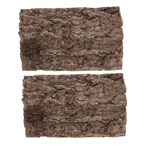 Garneck 2 Stück Korkrinde Rückwand für Terrarium Natürliche Klettermatte für Reptilien Dekoratives Hintergrund Element für Schlangen Schildkröten von Garneck