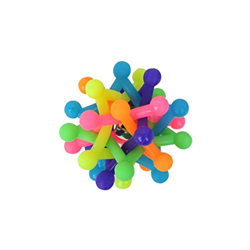 Garneck 2 Stück Molar für Hunde Gummiball mit Regenbogen Design und Geräusch für Bildung und Zahnpflege für Kleine Haustiere zur Beschäftigung und von Garneck