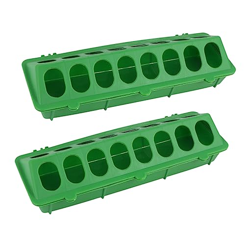 Garneck 2 Stück Taubenfutterbox Vogelfütterer Futtertrog für Vögel Tablett Vogelhäuschen Schüssel Tauben Futtertrog vogelfutterspender Käfig Wassernapf Langen Trog füttern Plastik Green Garneck 2 Stück Taubenfutterbox Vogelfütterer Futtertrog für Vögel Tablett Vogelhäuschen Schüssel Tauben Futtertrog vogelfutterspender Käfig Wassernapf Langen Trog füttern Plastik Green von Garneck