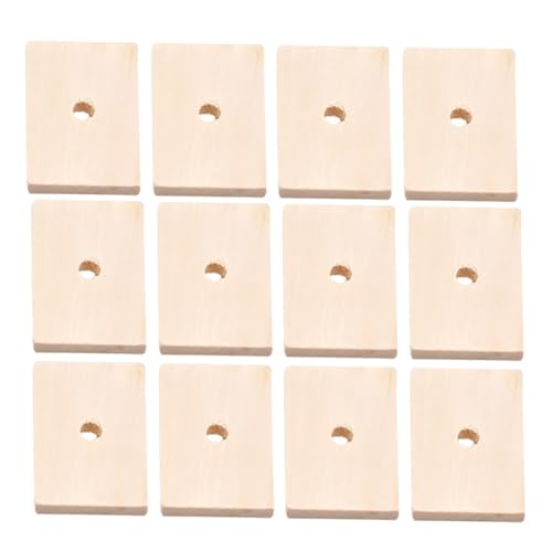 Garneck 20 Stück Teiliges Vogel Kauspielzeug aus Natürlichem Holz Dekorative Quadratische Holzblöcke Fußkraft und Agilität für Papageien und Sittiche DIY Zubehör für Vogelkäfige von Garneck