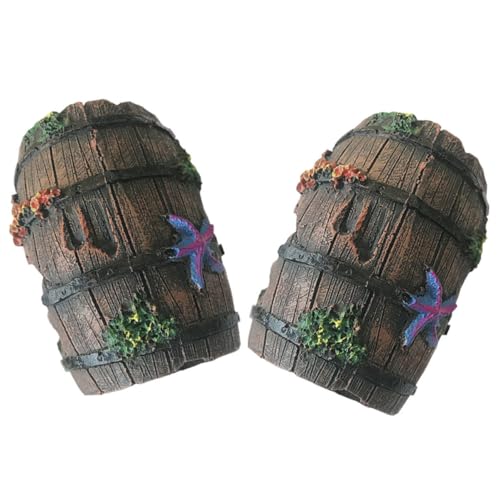 Garneck 2Stücke Künstliche Weinfass Ornamente Für Aquarien Sicheres Harz Fischtank Dekoration Für Verstecke Für Aquarien Garneck 2Stücke Künstliche Weinfass Ornamente Für Aquarien Sicheres Harz Fischtank Dekoration Für Verstecke Für Aquarien von Garneck