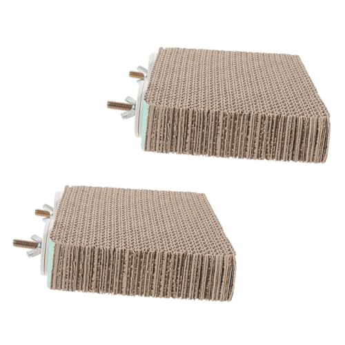 Garneck Papageien Sitzstangenständer Vogel Spielzeug Plattform Für Käfige Aus Karton 2 Stück Für Papageien Und Sittiche Robust Und Leicht Zu Reinigen Für Klettern Und Trainieren von Garneck