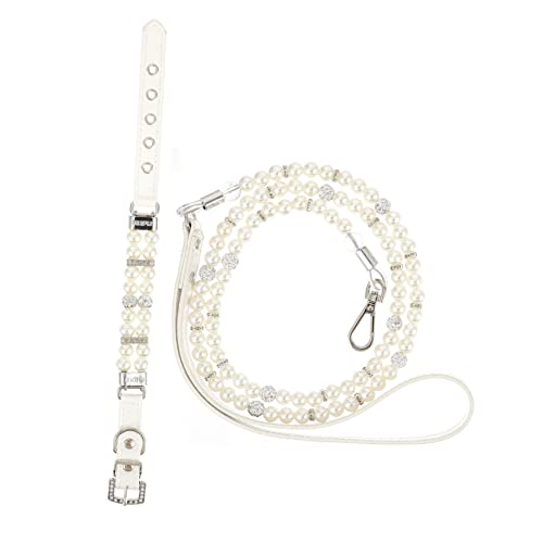 Garneck 2Stücke Teiliges Hundeperlen Leine und Set für Welpen Dekorativer Halsband für Fotoshootings Party Hochzeit Weihnachten Tägliches im Freien Garneck 2Stücke Teiliges Hundeperlen Leine und Set für Welpen Dekorativer Halsband für Fotoshootings Party Hochzeit Weihnachten Tägliches im Freien von Garneck