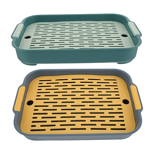 Garneck 2Stücke Teiliges Toilette Quadratische Müllbox Für Meerschweinchen Und Kleintiere Mit Erhöhtem Zaun Für Einfache Nutzung Und Reinigung Meerblau Garneck 2Stücke Teiliges Toilette Quadratische Müllbox Für Meerschweinchen Und Kleintiere Mit Erhöhtem Zaun Für Einfache Nutzung Und Reinigung Meerblau von Garneck