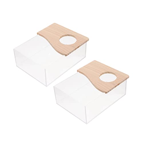 Garneck 2Stücke Transparente Chinchilla Badewanne Multifunktionale Sandkasten für Hamster und Kleine zu Reinigen Toilettenbox Garneck 2Stücke Transparente Chinchilla Badewanne Multifunktionale Sandkasten für Hamster und Kleine zu Reinigen Toilettenbox von Garneck