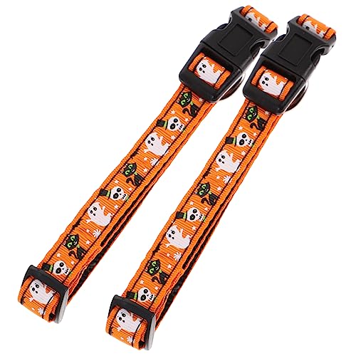 Garneck 2stücke Hundehalsband Nylon Halloween Hundehalsband Hundeleine Haustier Halloween Halsband Verstellbar Für Hunde Passt Für Spaziergänge Outdoor-aktivitäten Tiersport von Garneck