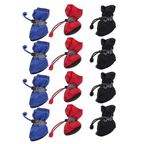 Garneck 3 Sätze Stiefel Für Haustierhunde Hundeschuhe Regenstiefel Für Kleine Hunde Groß Pfoten Stiefel Schutz Haustierbedarf Hundefüße Bedeckt wasserdichte Hundesocken Mehrere Nylontuch von Garneck