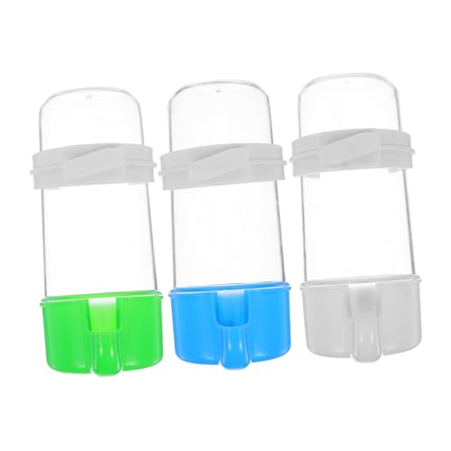 Garneck 3 Stück Automatischer Wasserspender für Papageien Futterhalter für Vögel Sichtweite Wasserspender Vögel behandeln Tasse Wasserfutter für Finken Vogelfutterbecher Plastik von Garneck