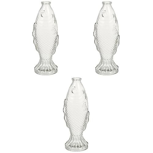 Garneck 3 Stück Fischförmige Glasflaschen-Aquariumdekorationen Retro-Vase Krug Vase Apothekergläser Fischschalen Für Tafelaufsätze Fischkorkenflasche Glasblumenflasche von Garneck