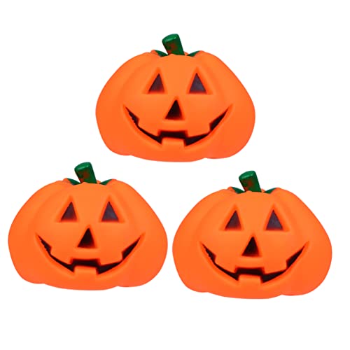 Garneck 3 Stück Geräusch Erzeugende Klebespielzeuge Weiches Kürbis Hundespielzeug Halloween Welpenform Quietschendes Hundespielzeug Ball Quietschspielzeug Haustierspielzeug von Garneck