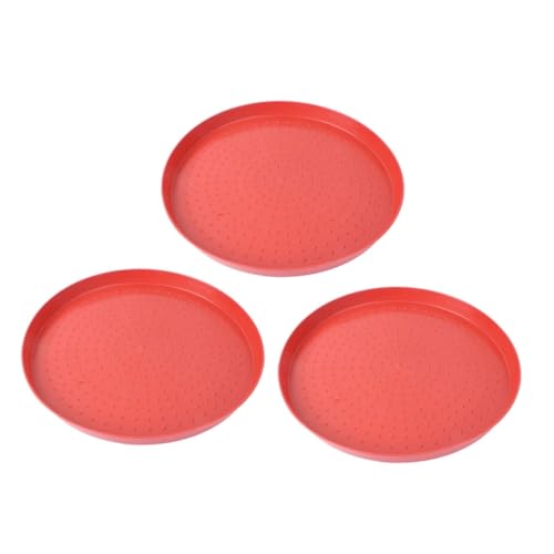 Garneck 3 Stück Hühnerfutterplatten Futtertrays aus Hochwertigem für Gleichzeitige Fütterung von Küken und Geflügel zu Reinigen und Langlebig von Garneck