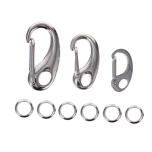 Garneck 3 Stück Hundeschnalle Pet-Tag-Ringe für Hundeclips Hundegeschirr-Clip Hundekragen Clip slico armbandage Clip für Haustiergeschirr Kragenanhänger-Clip Rostfreier Stahl Garneck 3 Stück Hundeschnalle Pet-Tag-Ringe für Hundeclips Hundegeschirr-Clip Hundekragen Clip slico armbandage Clip für Haustiergeschirr Kragenanhänger-Clip Rostfreier Stahl von Garneck