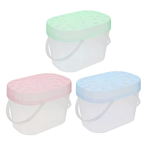 Garneck 3 Stück Versandkarton Nagetier Hamsterkäfige Träger Fall Kisten Hamster käfig Hamster cage Transportbox für Hamster Hamster-Reisebox Kleiner Haustierkäfig Haustierbedarf Plastik von Garneck