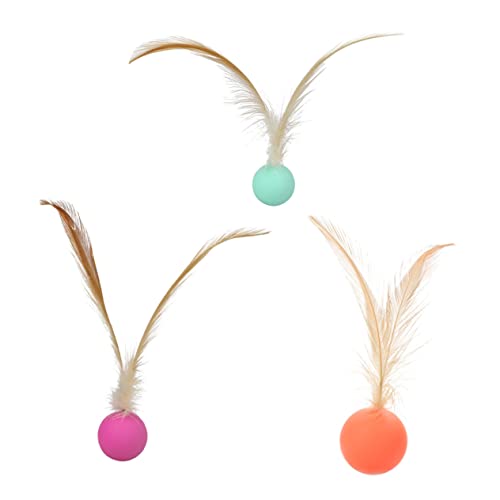 Garneck 3 Stück hüpfendes Ballspielzeug Katzenball Katze jagen Katzenspielzeugball Kätzchen Bälle für Katzen für Katzen künstliche Feder Garneck 3 Stück hüpfendes Ballspielzeug Katzenball Katze jagen Katzenspielzeugball Kätzchen Bälle für Katzen für Katzen künstliche Feder von Garneck