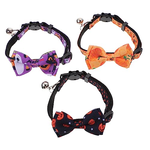 Garneck 3 Teiliges Katzenhalsband Mit Glöckchen Katzenglocke Katzen Haustierglocken Katzenhalsbänder Schnellverschluss Kätzchenhalsbänder Katze Mit Glöckchen Klein Für Kätzchen von Garneck