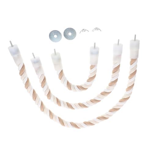 Garneck 3-teiliges Vogel-kletterspielzeug, U-förmiger Papagei-sitzstangenständer Aus Baumwollseil Für Den Käfig, Multifunktionales Kauspielzeug Für Papageien, Sittiche, Nymphensittiche Garneck 3-teiliges Vogel-kletterspielzeug, U-förmiger Papagei-sitzstangenständer Aus Baumwollseil Für Den Käfig, Multifunktionales Kauspielzeug Für Papageien, Sittiche, Nymphensittiche von Garneck