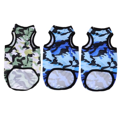 Garneck 3Stücke Hundeweste Camouflage Für Kleine Atmungsaktive Haustierkleidung Für Outdoor Aktivitäten Stilvolle Und Komfortable Hundebekleidung von Garneck