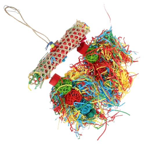 Garneck 3stücke Papageien-hängespielzeug Zum Kauen Für Vögel Natürliches Vogel-kauspielzeug Zum Aufhängen Großes Vogelspielzeug Als Käfig-Dekoration Für Sittiche Und von Garneck