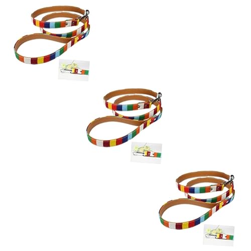 Garneck 3st Regenbogenleine Heimtiertraining Führen Trainingsleine Für Haustiere Trainingsleine Für Hunde Hundetraining Führen Halsband Hündchen von Garneck