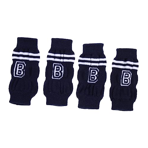 Garneck 4 Stück Cartoon-socken Beinwärmer Hunde Atmungsaktiv Beinschutz Anti-rutsch-Socke Für Haustiere Beine Zehe Für Hunde Greifer Wintersocken Für Haustiere Abdeckung Groß Elasthan Blue von Garneck