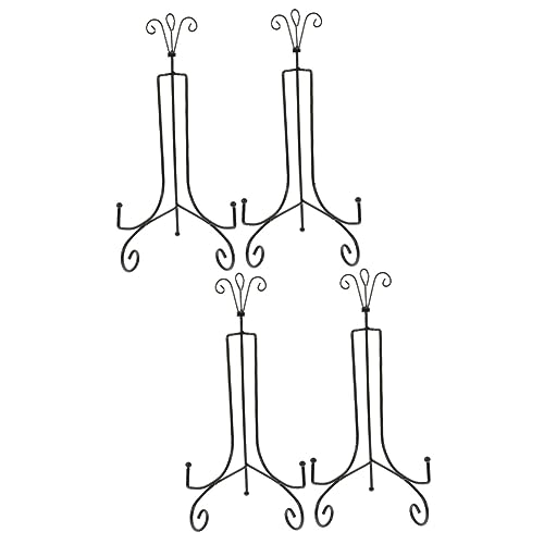 Garneck 4 Stück Halterung Fotorahmenhalter Aus Metall Plattenaufhänger Für Die Wand Tisch Fotohalterständer Tellerständer Aus Draht Kunst Stand Dekorativ Staffelei Porzellanteller Eisen von Garneck