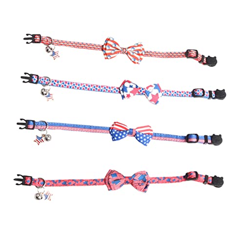Garneck 4 Stück Haustierfahne Halskette Patriotische Hundehalsbänder 4. Katzenhalsband Schild verstellbares Haustier Party -Haustierkragen Einstellbarer Haustierkragen Schleife Garneck 4 Stück Haustierfahne Halskette Patriotische Hundehalsbänder 4. Katzenhalsband Schild verstellbares Haustier Party -Haustierkragen Einstellbarer Haustierkragen Schleife von Garneck