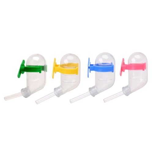 Garneck 4 Stück Kleiner Trinkbrunnen für Haustiere Schüssel Futterautomat für Hamster isoliert hamsterzubehör Hamster zubehör wasserflasche Trinkzubehör für Haustiere Hamsterfutter Plastik von Garneck